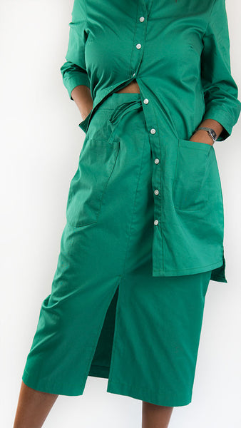 Dhaka Midi Skirt - Emerald