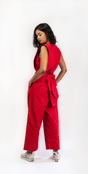 Dhaka Jumpsuit Red