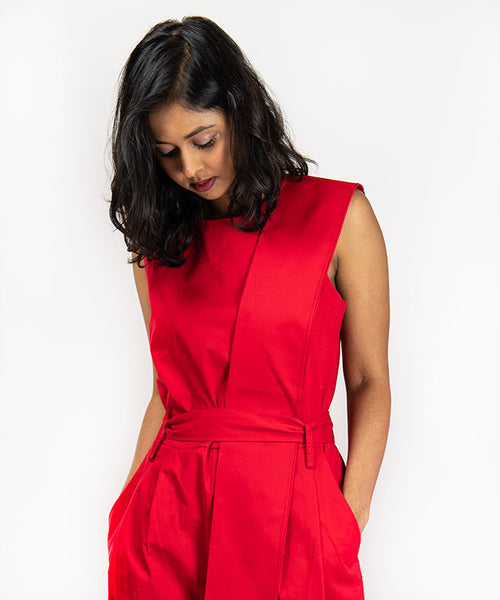 Dhaka Jumpsuit Red