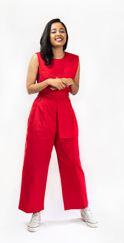 Dhaka Jumpsuit Red