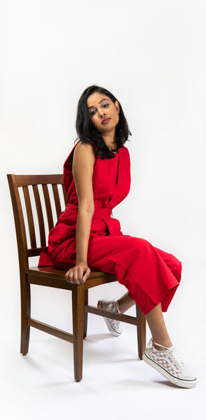 Dhaka Jumpsuit Red