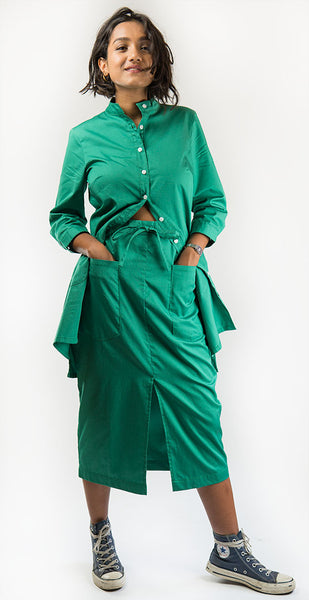 Dhaka Midi Skirt - Emerald